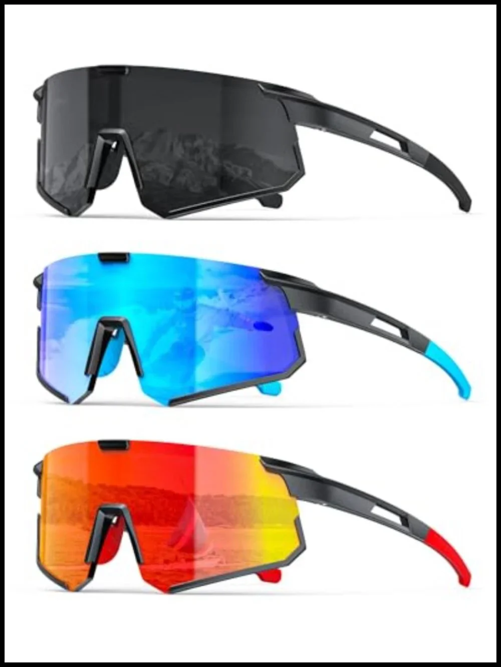 Polarized Sports Sunglasses for Running Cycling Driving